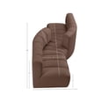 thumbnail image 3 of Meridian Furniture Arc Brown Vegan Leather Modular Sectional, 3 of 11