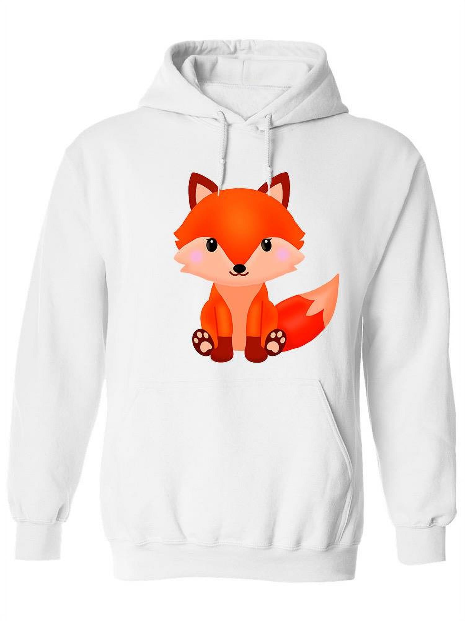 Cute Fox Sitting Hoodie Women -SPIdeals Designs, Female Large - Walmart.com