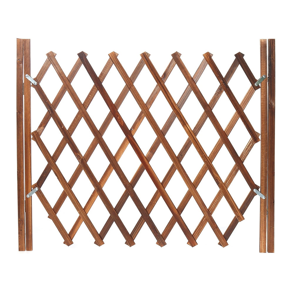 Extendable Instant Fence Wood Retractable Gate Doorways Portable Dog