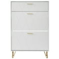 thumbnail image 1 of KFFKFF Armoire à Chaussures avec Trio de Compartiments Basculants, Unité de Rangement pour Chaussures d'Entrée, Solution Indépendante d'Organisation des Chaussures pour Talons Hauts, Bottes et Chaussures de Maison dans le Couloir, Salon, 1 of 9