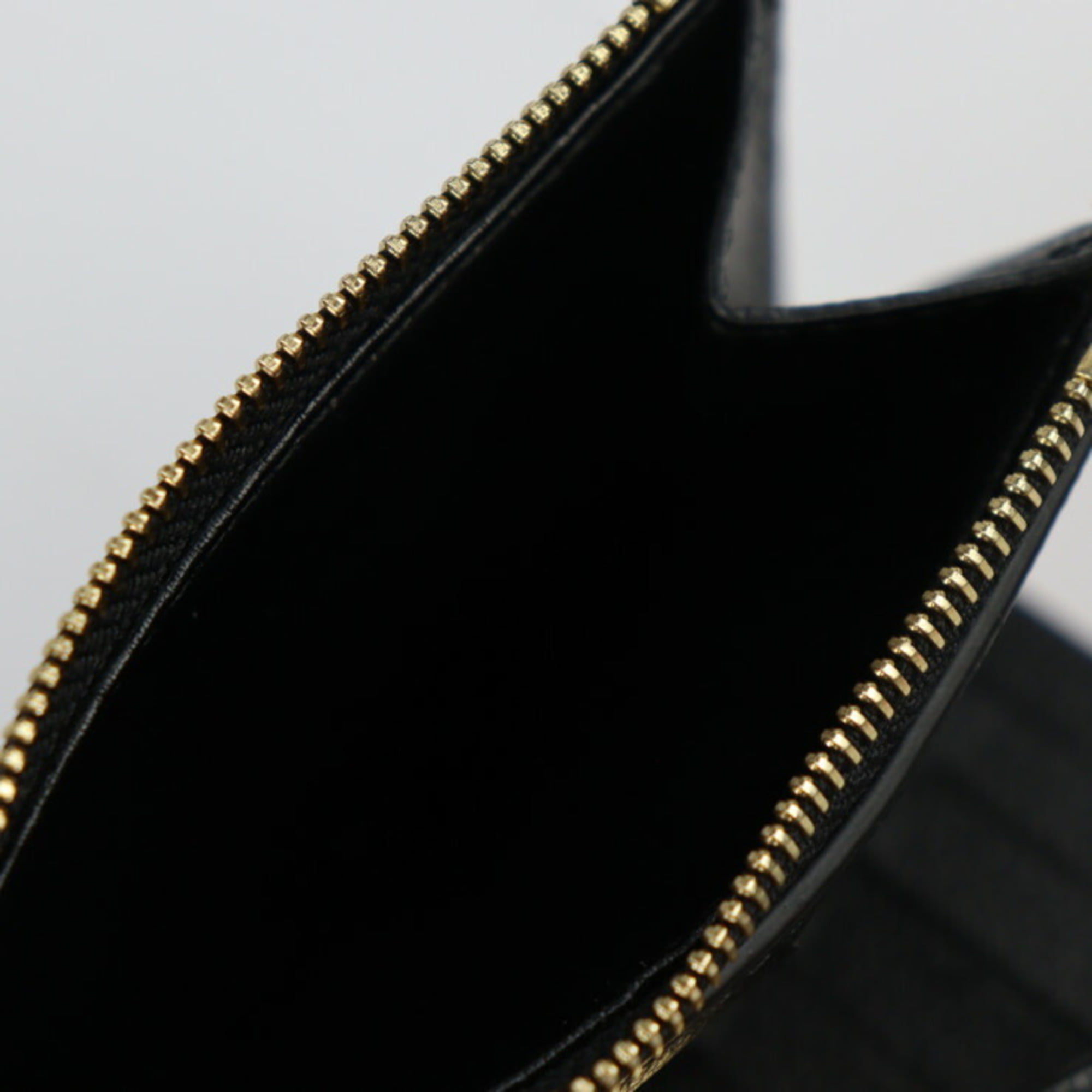 Louis Vuitton Tri-fold wallet Portefeuille lock mini calf leather Noir  M63921