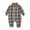Black, variant on Darzheoy Infant Baby Rompers Solid Color Spring Summer Lapel Crawling Jumpsuits Plaid Long Sleeve Casual Cute Pajamas Clothes For Boys And Girls ,Size 0-24 Months