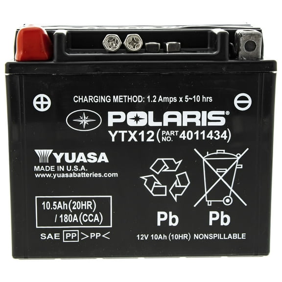 Polaris 4011434 Youth YUASA Battery YTX12 RZR Phoenix 170 200 0452746 0455167