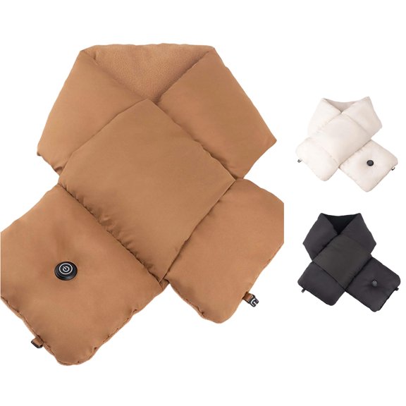 AWZXDE Winter Scarf With Three Temperature Settings for Outdoor Casual Wear Coffee