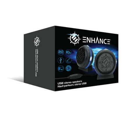 ENHANCE - SL2 USB Gaming 2.0 Computer Speakers - Blue LED