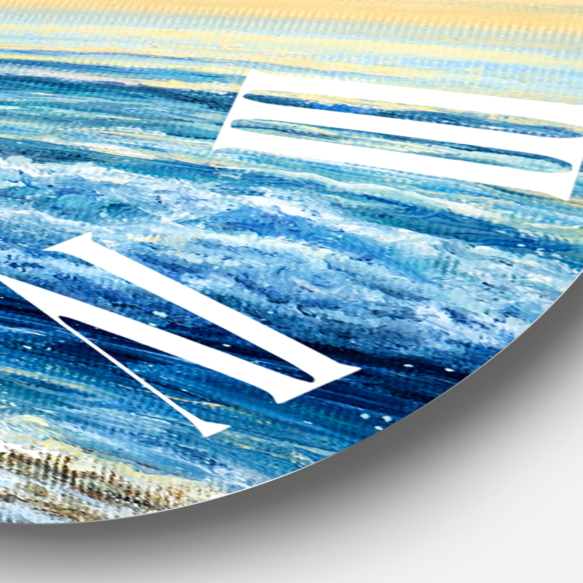Designart 1 in Quartz Coastal Wall Clock