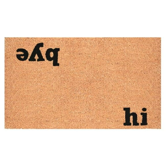 Calloway Mills  17 x 29 in. Hi Bye Rectangular Doormat, Natural & Black