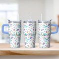 thumbnail image 2 of 20OZ Unicorn Themed Tumbler with Handle and Durable Straw Double Wall Stainless Steel Insulated Cup Travel Mug Great Presents for Women Mom Friends on Birthday Christmas Thanksgiving, 2 of 6