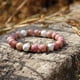 thumbnail image 3 of Pulseras de cuentas de ansiedad para mujer, joyería, pulsera de cristal de piedra curativa, alivio del estrés, cuentas de yoga, pulseras de chakras, regalos para mujeres, rosa, 3 of 5