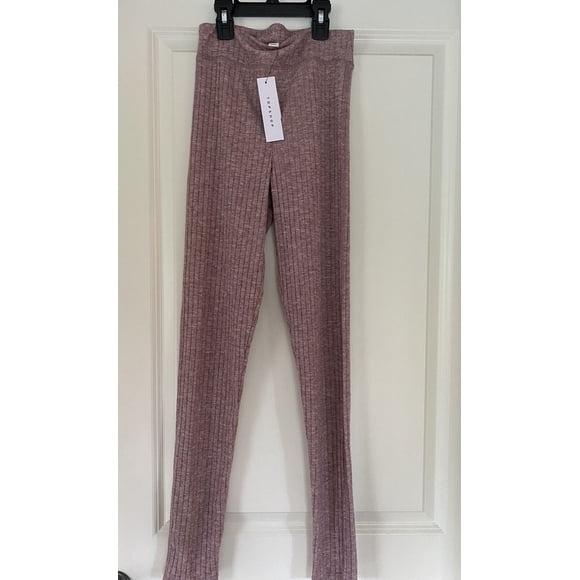 Topshop Wide Rib Leggings In Heather Pink Size 8US