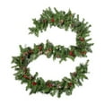 thumbnail image 2 of GDF Studio Christmas Garland with Frosted Needles, 15 Red Berries, 15 Pine Cones, and 50 LED Warm White Lights â Battery Operated with Timer, Set of 2, 2 of 6