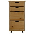 thumbnail image 2 of vidaXL Armoire Roulante avec Tiroirs Bois Massif Pin Brun Miel, 2 of 5