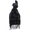 thumbnail image 4 of Lanvin 100% Wool Scarf – Plaid Black and Blue, Elegant Fringed Design for Mens, 4 of 4