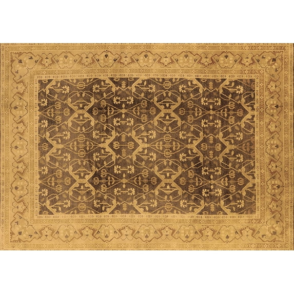 Ahgly Company Indoor Rectangle Oriental Brown Traditional Area Rugs, 8' x 10'