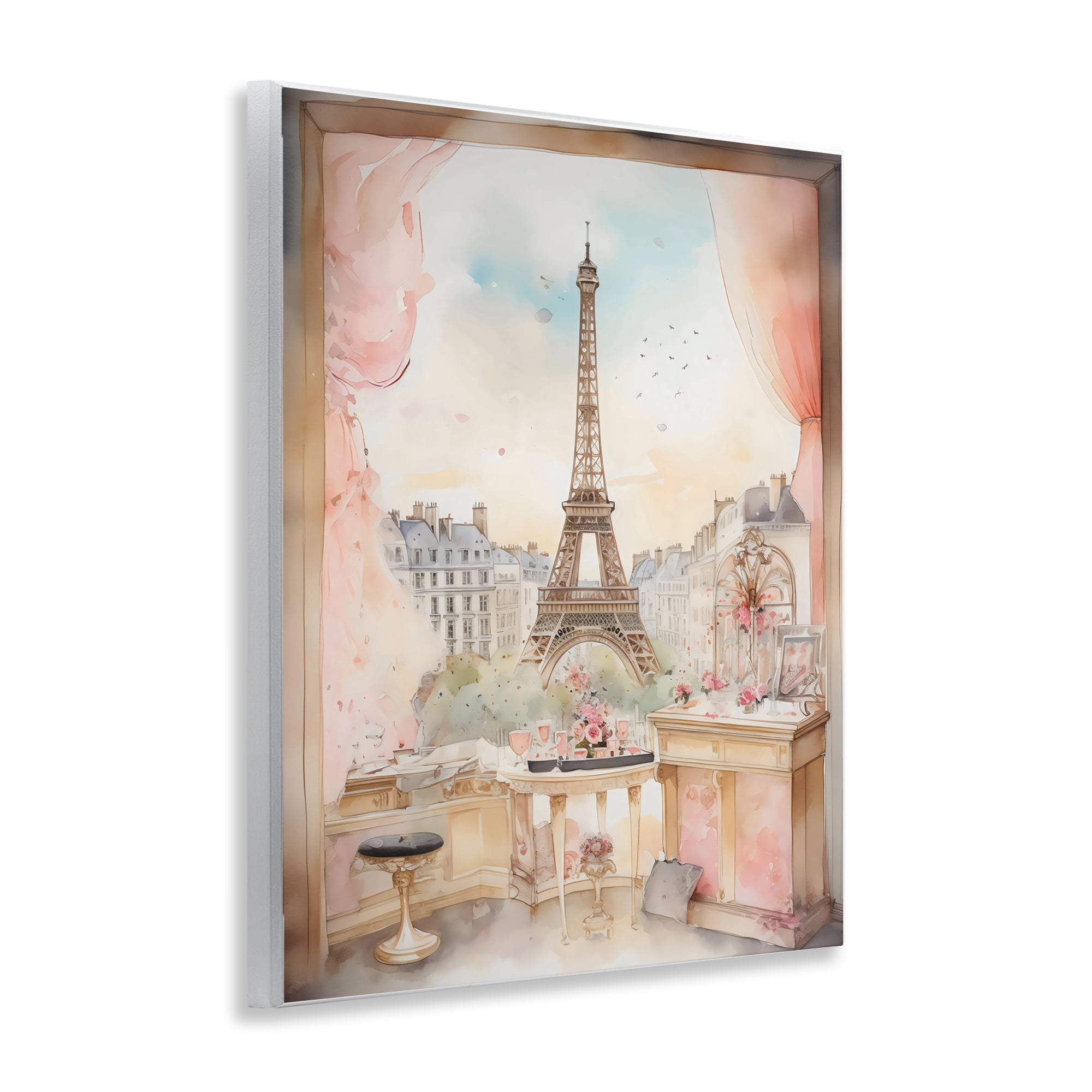 Stupell Industries Eiffel Tower Window View Wall Plaque Art, design by Creative Studio