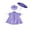 B003- Purple (Rain Suit Set), variant on Goose Clothing Accessory Kit, Doll Play Outfit for Porch Goose Halloween Decor, White Satin Bridal Gown + Veil Set, Kids Birthday Gift, Made with Soft Flowing Fabric for Backyard
