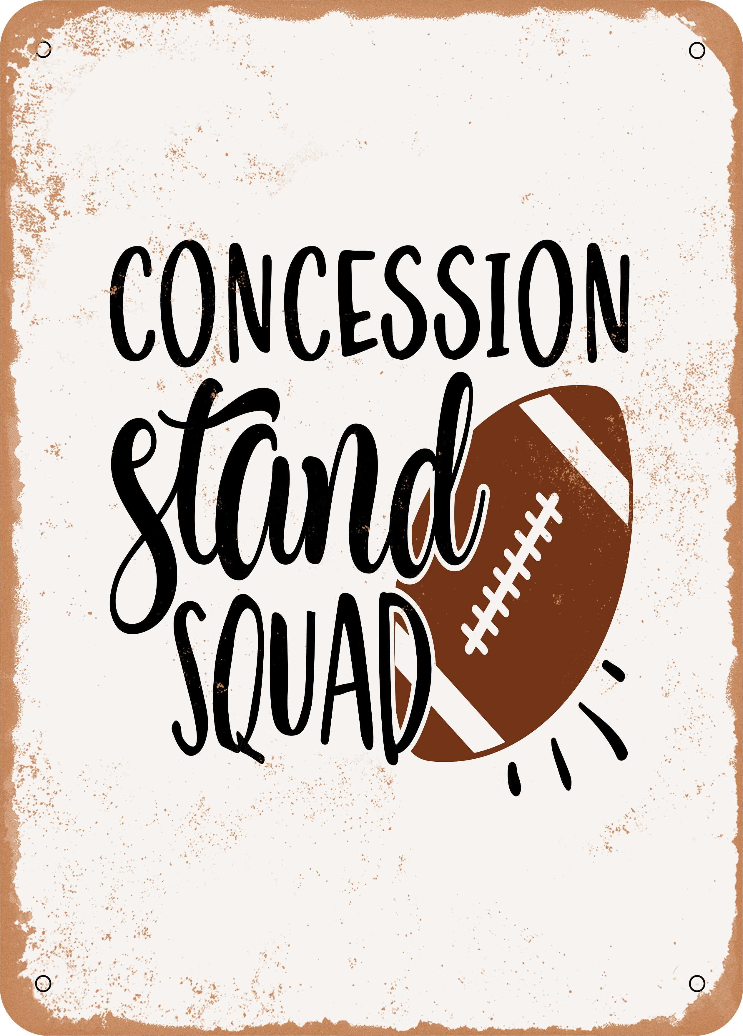 9 x 12 METAL SIGN - Concession Stand Squad - Vintage Rusty Look ...