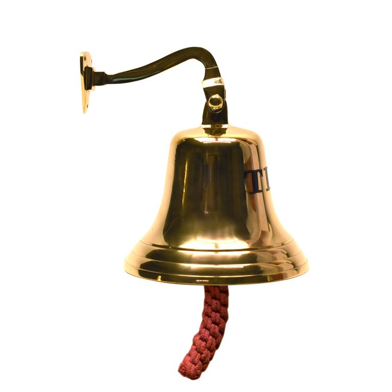 Lg Brass Fire Bell Hanging Dinner Call Firefighter Gift Home Bar Man Cave Decor Lg Brass Fire Bell Hanging Dinner Call Firefighter Gift Home Bar Man Cave Decor