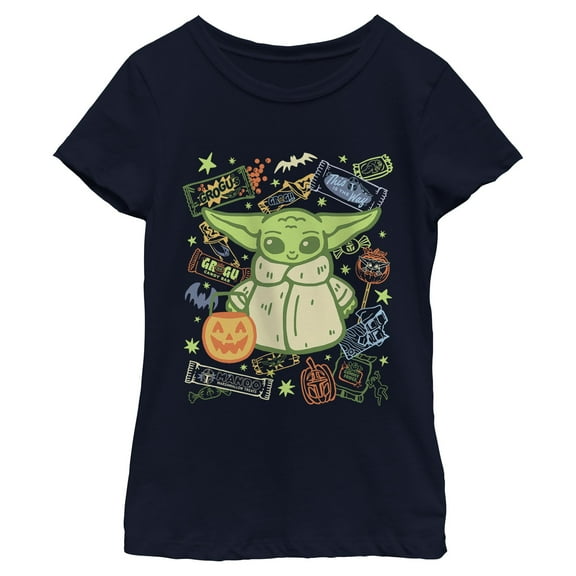 Girls Star Wars: The Mandalorian The Child Lots Of Candy T Shirt