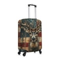 thumbnail image 3 of Uemuo American Flag Deer Art Printed Washable Luggage Cover - Fashion Suitcase Protector Fits 18-32 Inch Luggage -Small, 3 of 9