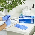 thumbnail image 3 of CareStock Blue Nitrile Exam Gloves - Ultra-Strong with Slip-Resistant Textured Grip - Disposable Powder-Free Medical Gloves for Cooking & Healthcare, Small, 200 Count, 1 Box, 3 of 10