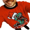 thumbnail image 3 of Chandails de Noël Laids Assortis pour la Famille Manches Longues Col Rond Dinosaure Chandail pour Hommes Femmes Enfants Tenues Rouge Adultes TG, 3 of 5