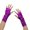 Purple, variant on Ljudmp Womens Shiny Metallic Half Finger Gloves Fingerless Opera Gloves with Thumb Hole for Rave Party Costume Performances Wedding Evening Black