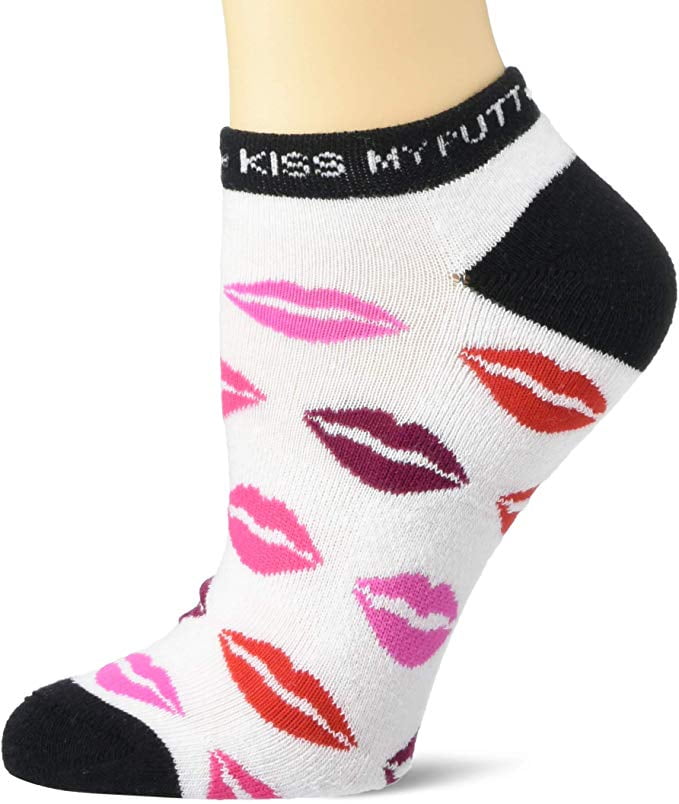 K. Bell Socks - Women's No Show Socks - K Bell - Kiss My Putt White (9 ...