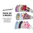thumbnail image 2 of Hope Love Shine Adjustable Floral Pattern Cotton Face Mask with Filter Pocket, Assorted, 5 Count, 2 of 8