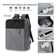 thumbnail image 4 of Mochila Antirrobo Carga Usb Quanna Escolar Portátil Casual 3 Piezas Xtellar Color Gris, 4 of 4