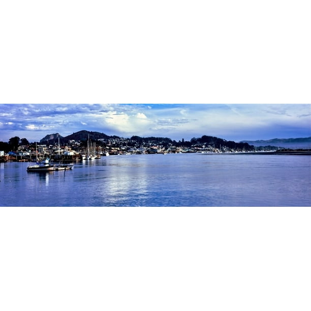 View Of City At Waterfront Morro Bay San Luis Obispo County California Usa Poster Print Walmart Com Walmart Com