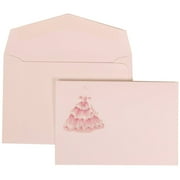 JAM Paper Wedding Invitation Set, Small, Colorful Princess Set, Pink Princess Card with White Envelope, 100/pack