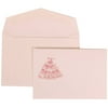 JAM Paper Wedding Invitation Set, Small, Colorful Princess Set, Pink Princess Card with White Envelope, 100/pack