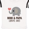 thumbnail image 3 of Inktastic Mimi and Papa Love Me Elephant Gift Baby Boy or Baby Girl Bodysuit, 3 of 4