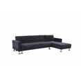thumbnail image 4 of Velago Attalens Adjustable Polyester Sectional Sleeper Sofa, Dark Grey, 4 of 6