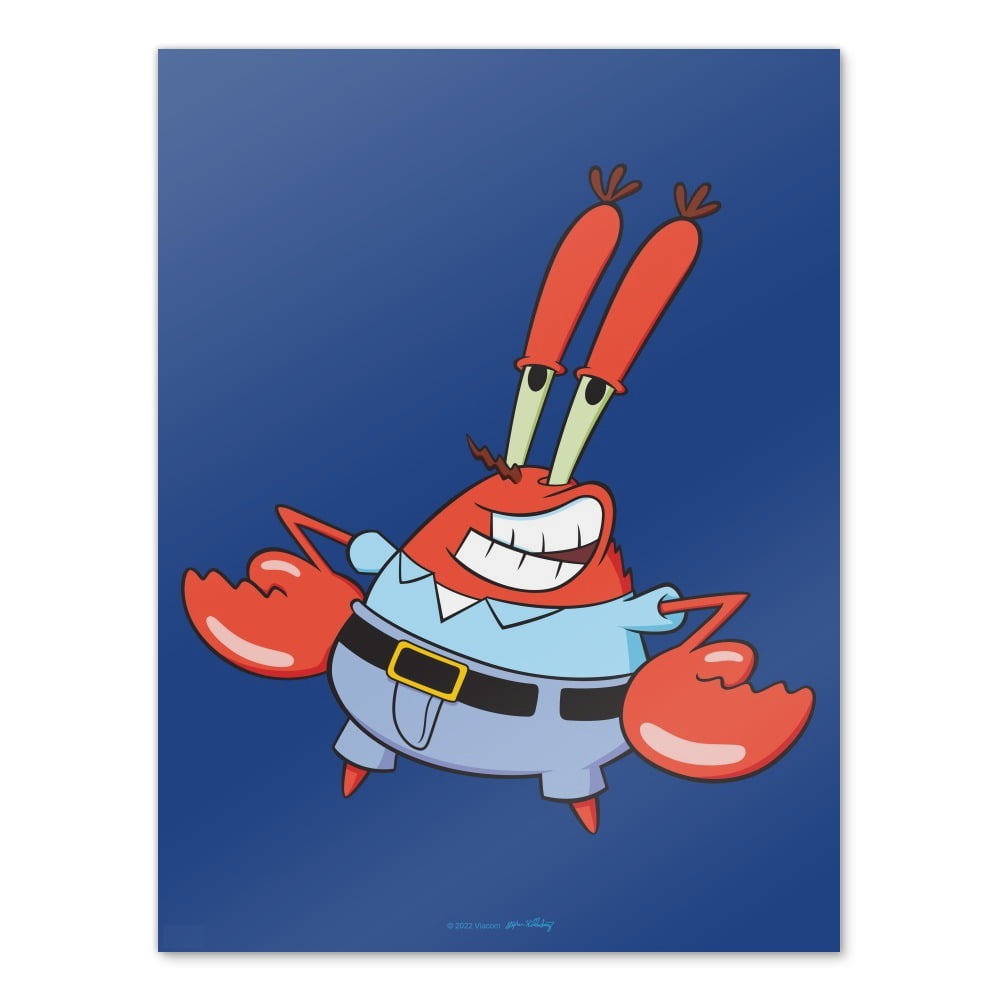 SpongeBob Mr. Krabs Pose Wall Art Picture Paper Poster Décor Home Decoration - Walmart.com