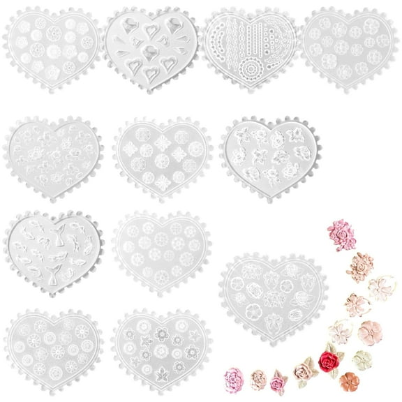 12 Pcs Polymer Clay Nail Art Molds, Mini Floral Clay Molds for Jewelry Making, Spring Polymer Clays Earring Cutters, Polymers Clays Mold for Jewelry (Substitute Polymers Clay's Cutters)