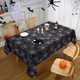 thumbnail image 1 of Halloween Tablecloth, Spider Web Print Waterproof Table Cloth, Halloween Party Decor, 1 of 8