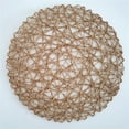 thumbnail image 2 of Dailihome 3 Pack Beige Paper Rope Woven Placemats 15 Inch Round Heat Resistant Hand Knitted Table Mats for Dining Party Decoration, 2 of 8