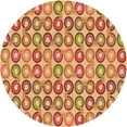 thumbnail image 1 of Ahgly Company Machine Washable Indoor Round Transitional Yellow Orange Area Rugs, 5' Round, 1 of 7