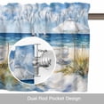 thumbnail image 6 of Summer Seaside Beach Chair Sun Umbrella Valances for Windows,Kitchen Valance Rod Pocket Short Curtain, Ocean Ship Valance Curtain Window Valances for Bedroom Bathroom Living Room 42x12in, 6 of 9