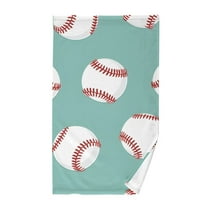 Baseball on Blue Cotton Face Towels Absorbent Hand Towel Soft Bathroom Towel for Kitchen Hotel Decoration