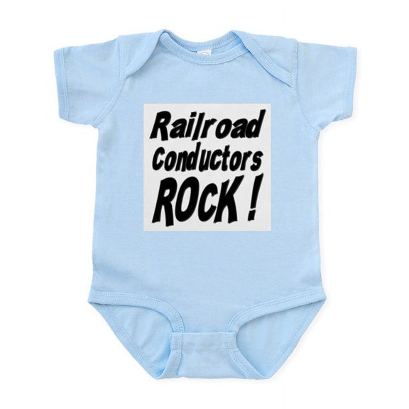CafePress - Railroad Conductors Rock ! Infant Bodysuit - Baby Light Bodysuit, Size Newborn - 24 Months