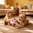 thumbnail image 4 of Ice Cream Cone Shaped Pet Squeaky Toy, Soft Squeaker and Crinkle Toy, Interactive Play Gift for Small Dogs and Cats, 4 of 7