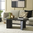 thumbnail image 2 of Safavieh Osai Glam Oval Ash Veneer Coffee Table, Black, 2 of 10