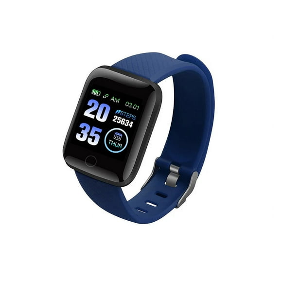Fawoonu Catzon 116Plus Smart Fitness Tracker with Heart Rate Monitor, Waterproof Activity Band, Step Counter, Calorie Tracker - Blue