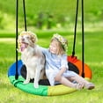 thumbnail image 5 of JoyStone Saucer Tree Swing Set for Kids Adults, 40" Multi-Strand Adjustable Ropes Flying Swing Seat for Outdoor Backyard, Multi-Color, 5 of 8