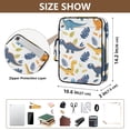 thumbnail image 3 of Haosy Accordion File Organizer Zipper Binder 500 Sheet 6-Tab Expanding File Folder Multi-Pocket 1.2 Inch 3 Ring Cartoon Dinosaur and Leaf, 3 of 7