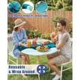 thumbnail image 5 of decorUhome Round Spandex Fitted Tablecloth for 57"-68" Tables, Washable Picnic Table Cover with Elastic, Washable Reusable Table Cloth for Dining, Forest, 5 of 8