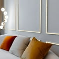 thumbnail image 5 of Uxcell Mirrored Silver Peel Stick Wall Molding Trim with Glove, Decorative Trim for Wall Mirror, 0.78"x 9.8Ft, 5 of 7